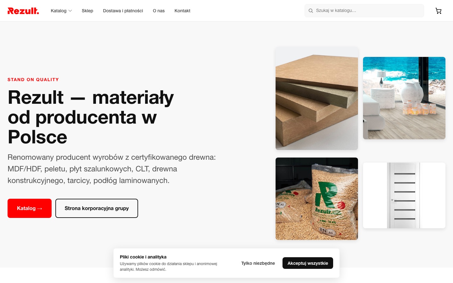 rezult.com.pl — store for the Polish market — home page